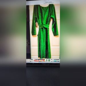 A BEAUTIFUL KNIT SUPER STRETCH LUREX MIDI DRESS